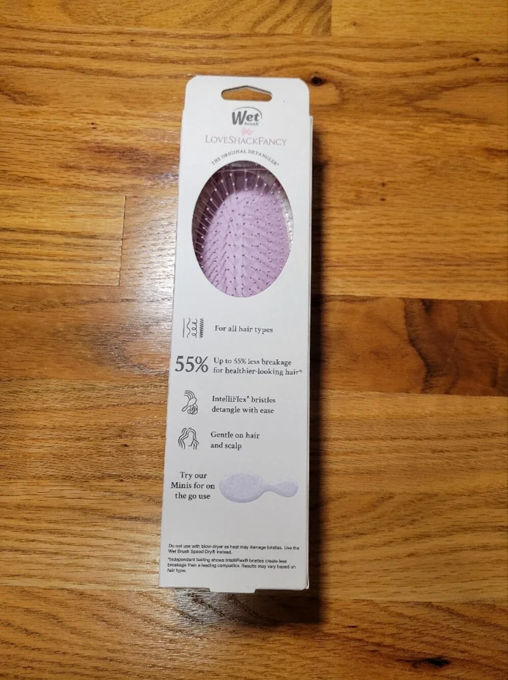NWT LoveShackFancy x Wet Brush Original Detangler Hair Brush– Ribbon Rosa Flora